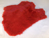 RED COLOR DYED RABBIT SKIN PELT (Sold by the piece)