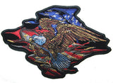 AMERICAN FLAG EAGLE  EMBROIDERED PATCH  (sold by the piece )