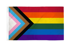 2 x 3  PROGRESS RAINBOW  FLAG (sold by the piece)