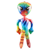 63" LARGE TIE DYE  COLOR ALIEN INFLATE  INFLATABLE TOY  (Sold by the piece )