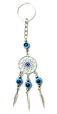 7" EVIL EYE DREAMCATCHER KEYCHAIN  (Sold by the piece OR DOZEN)