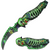 4.5" SKELETON FOLDING KNIFE WITH BELT CLIP ** PICK COLOR** ( sold by the piece )