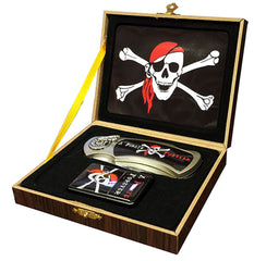 PIRATE SKULL X BONES WITH LIGHTER BOXED KNIFE (Sold by the piece)