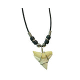 TIGER SHARK TOOTH ROPE NECKLACE (Sold by the piece or dozen)