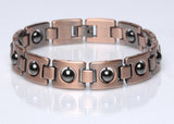 SOLID COPPER MAGNETIC LINK HEMATITIE BRACELET style #LHM (sold by the piece )