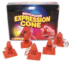 EXPRESSION TRAFFIC CONES KEY CHAINS (Sold by the dozen) *- CLOSEOUT NOW 25 CENTS EACH