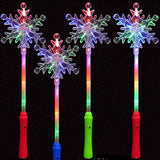 LIGHT UP FLASHING SNOWFLAKE WAND ( sold by the piece)