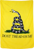 YELLOW GADESDEN DON'T TREAD ON ME LARGE 50X60 IN PLUSH THROW BLANKET ( sold by the piece )