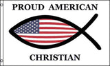 AMERICAN CHRISTIAN SYMBOL 3 X 5 FLAG ( sold by the piece )