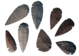 HICKORYITE STONE LARGE 2 TO 3 INCH ARROWHEADS ( sold by the dozen OR bag of 100 pieces )