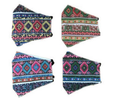Aztec print face Mask with Filter Sleeve. Washable & reusable! (sold by the piece or dozen)