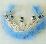 ASSORTED COLOR  FEATHER TIARA CROWNS