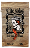 WHITE WIDOW MARIJUANA BURLAP BAG  ( sold by the piece )