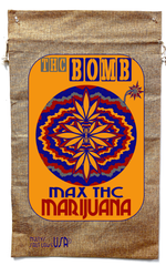 THC BOMB MARIJUANA BURLAP BAG ( sold by the piece )