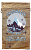 ABOMINABLE BUD MAN MARIJUANA BURLAP BAG (sold by the piece )