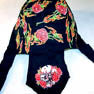 SKULL WITH ROSES BANDANA CAP (Sold by the dozen) *- CLOSEOUT NOW $ 1 EA