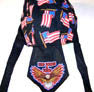 RED WHITE & TRUE EAGLE BANDANA CAP (Sold by the piece)
