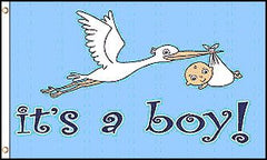 IT'S A BABY BOY 3' X 5' FLAG (Sold by the piece)