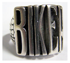 WORD BIKER B I K E R BIKER RING  (Sold by the piece) *-  CLOSEOUT AS LOW AS $ 3.95 EA