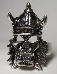 VIKING VAMPIRE WITH HELMET BIKER RING (Sold by the piece)