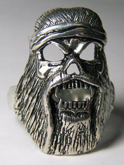 SASQUATCH BIG FOOT SILVER DELUXE BIKER RING   (Sold by the piece)