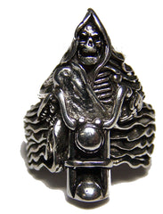 GRIM REAPER RIDER MOTORCYCLE BIKER RING (Sold by the piece)