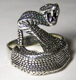 COILED RATTLE SNAKE BIKER RING (Sold by the piece)