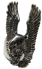 LARGE EAGLE HOLDING SKULL HEAD BIKER RING (Sold by the piece) **-  CLOSEOUT AS LOW AS $ 3.95 EA