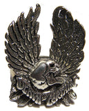 CERTAIN DEATH SKULL W WINGS BIKER RING (Sold by the piece)