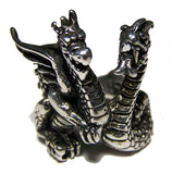 DOUBLE DRAGONS BIKER RING (Sold by the piece) *-  CLOSEOUT AS LOW AS $ 3.50 EA