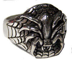 SPIDER & WEB BIKER RING (Sold by the piece)