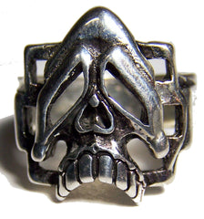 MELTING SKULL HEAD BIKER RING (Sold by the piece) * *-  CLOSEOUT AS LOW AS $ 2.95 EA