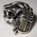 SLIMLINED SKULL BIKER RING (Sold by the piece) * - CLOSEOUT AS LOW AS $ 2.95 EA