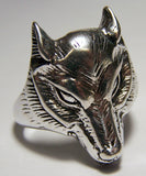 WOLF HEAD  DELUXE BIKER RING (Sold by the piece) *