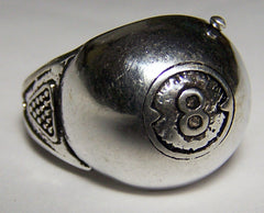 EIGHT  8 BALL BILLARDS BIKER RING  (Sold by the piece)