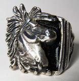 STALLION HORSE HEAD BIKER RING (Sold by the piece) *