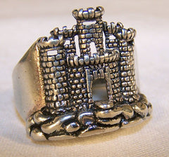 MEDIEVAL CASTLE DELUXE SILVER BIKER RING (Sold by the piece) *