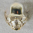 SKULL WITH HELMET BIKER RING (Sold by the piece) * CLOSEOUT NOW $3.75 EA