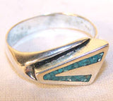 TURQUOISE NATIVE DESIGN BIKER RINGS (Sold by the piece) *