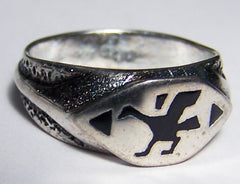 NATIVE BIRD SILVER DELUXE BIKER RING (Sold by the piece) * CLOSEOUT NOW AS LOW AS  $2.95 EA