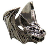 CREEPY BAT BIKER RING (Sold by the piece)