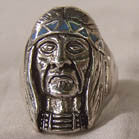 OLD NATIVE INDIAN HEAD BIKER RING (Sold by the piece)