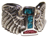 NUMBER 1 WITH WINGS BIKER RING  (Sold by the piece)