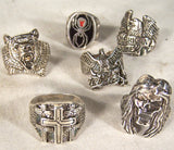 ASSORTED OVERSTOCK  BIKER RINGS (Sold by the piece) * CLOSEOUT NOW as low as $ 2.50 EA