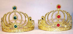 GOLD KIDS JEWEL TIARA CROWNS HATS (Sold by the dozen) *-CLOSEOUT NOW 50 CENTS EA