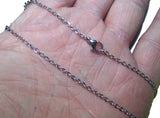 DELUXE STAINLESS STEEL SILVER  24 INCH ROLO LINK CHAIN NECKLACE ( sold by the piece or dozen )