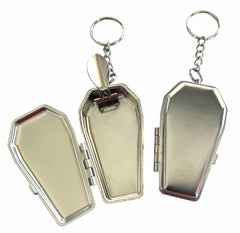 COFFIN SHAPED POCKET ASHTRAY KEYCHAIN  (Sold by the piece)