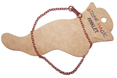 SOLID COPPER LINKED CHAIN 9 INCH ANKLET (sold by the piece )