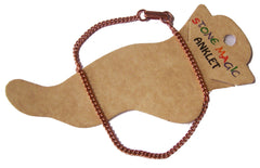 SOLID COPPER SERPINTINE CHAIN 9 INCH ANKLET (sold by the piece )