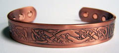 CELTIC SNAKE PURE COPPER SIX MAGNET CUFF BRACELET ( sold by the piece )